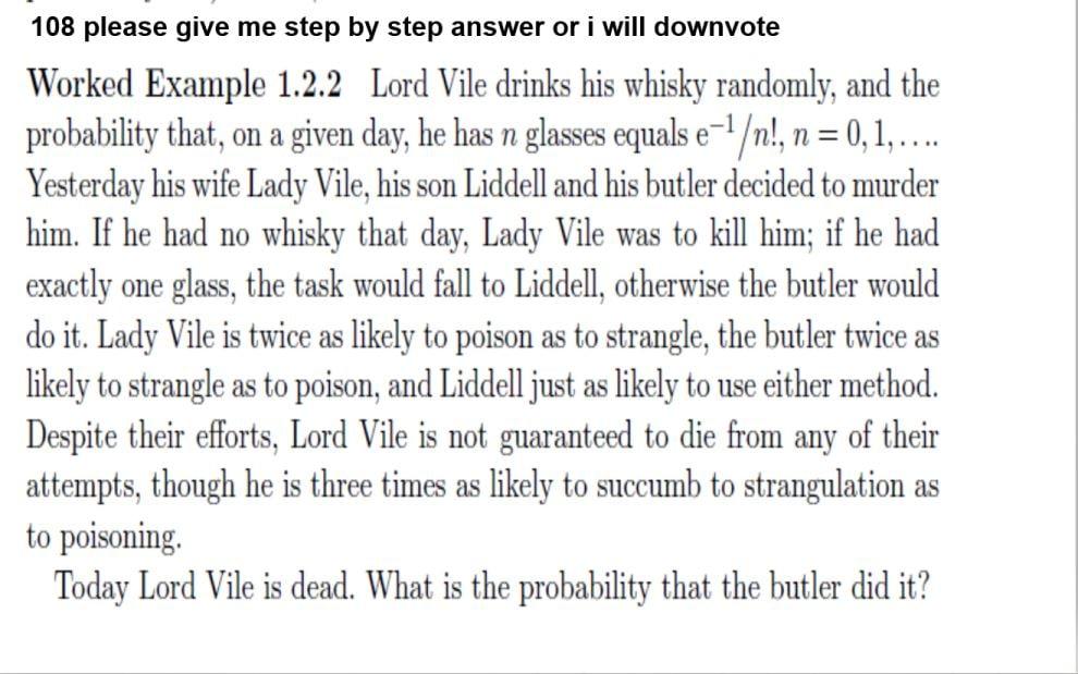  108 please give me step by step answer or i will