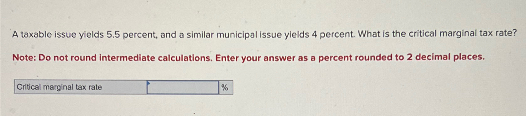  A taxable issue yields 5.5 percent, and a similar municipal issue