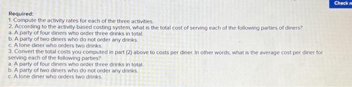 costs per diner. In other words, what is the average cost per