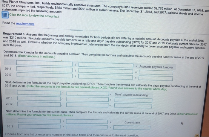 revenues totaled $2.770 milion. At December 31, 2018, and 2017, the company