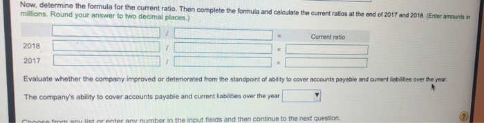 had, respectively, 5654 million and $588 million in current assets. The December