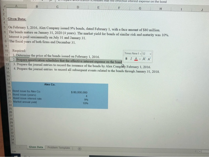 formulas needed in excel to solve problem 2? C ULORI SCs that