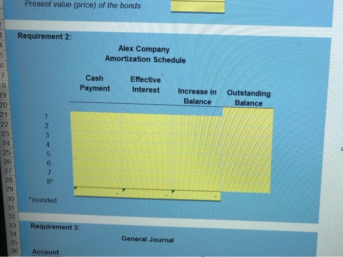 the elective interest expense on the bond G H 3 Given Data: