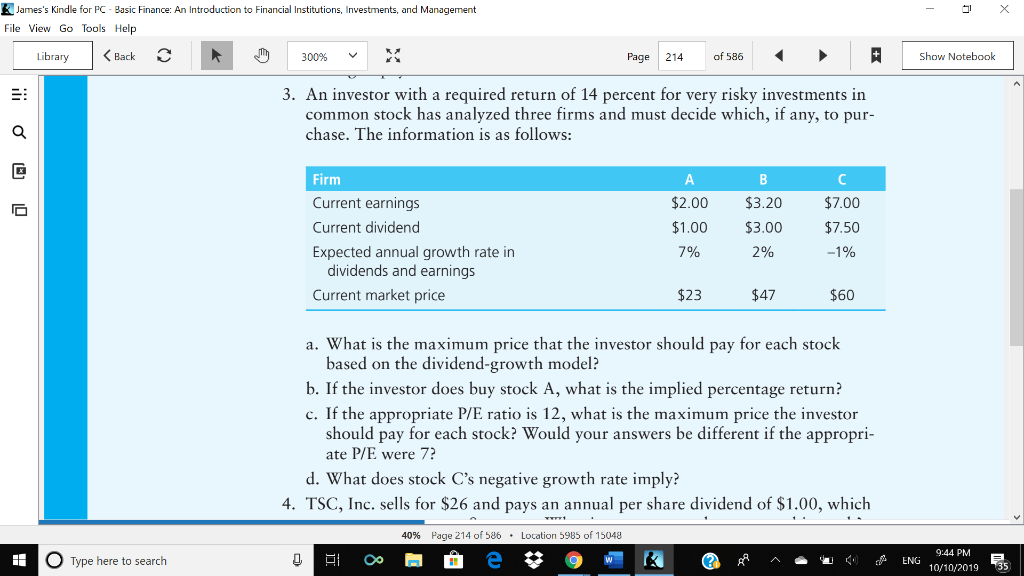 James's Kindle for PC - Basic Finance: An Introduction to Financial