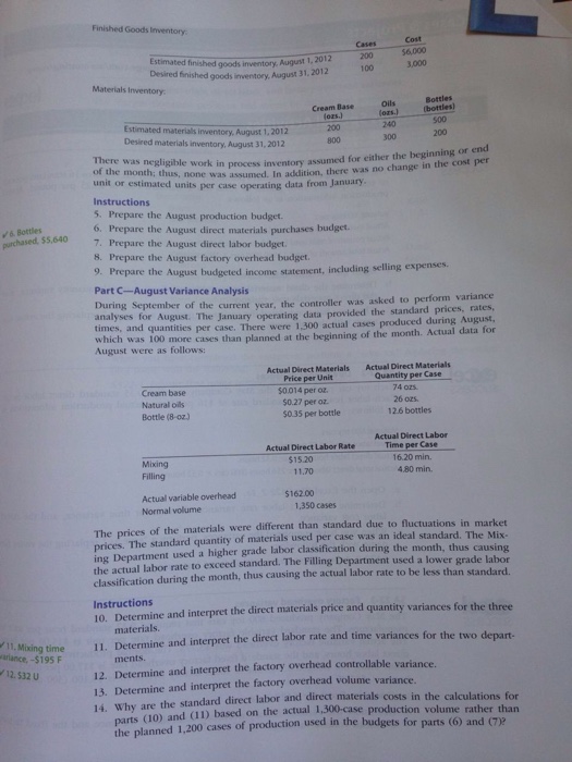 the current year,the management of natural Fragrance, Inc., asked the controller to