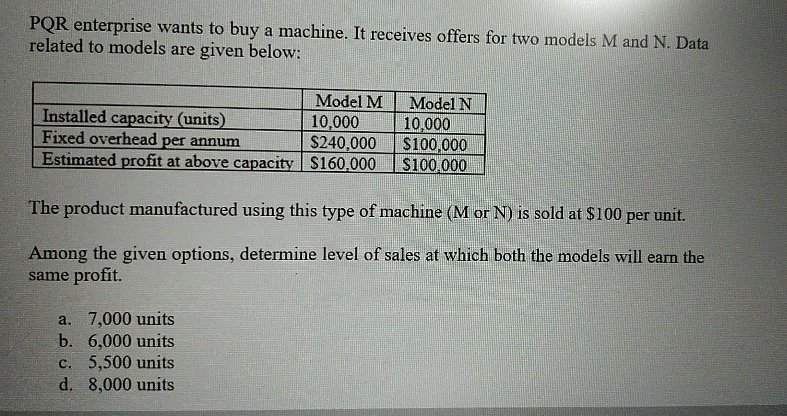 please help correct answer, instant like thank you PQR enterprise wants to