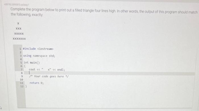hello, im struggling figuring this code out- im only allowed to type