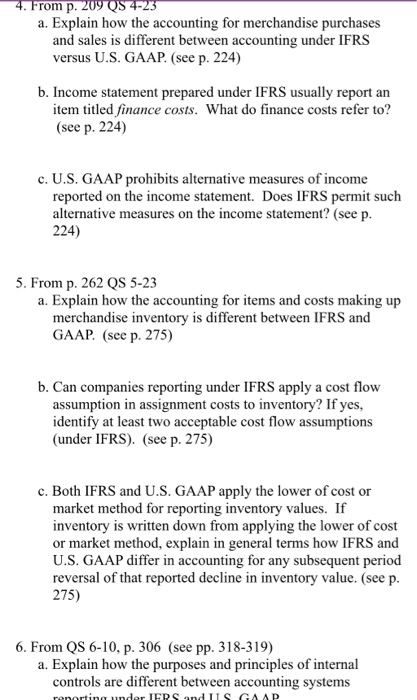 GAAP and IFRS using the descriptions of rules-based and principles-based. (see p.