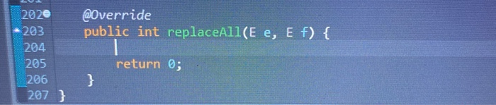 both classes ArrayList and LinkedList 2. Consider a member method replaceAll() for
