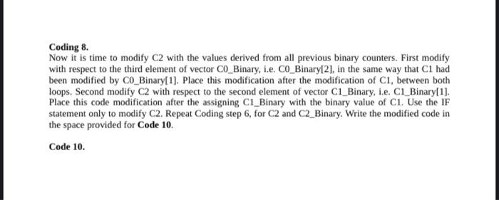 value in an array that you will call: CO_Binary, of type int