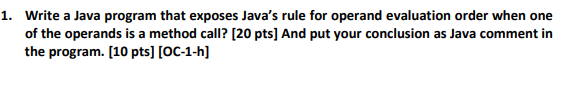 I need runable code for this answer please! ? Write a Java