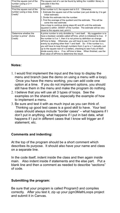 write a program that does a number of mathematical calculations based on