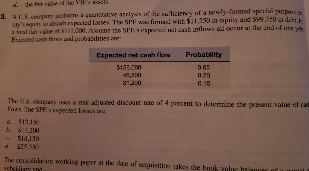 Nothing is missing from the question. It is a multiple choice