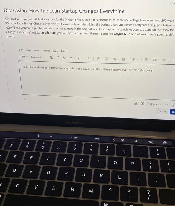  Discussion: How the Lean Startup Changes Everything Now that you have