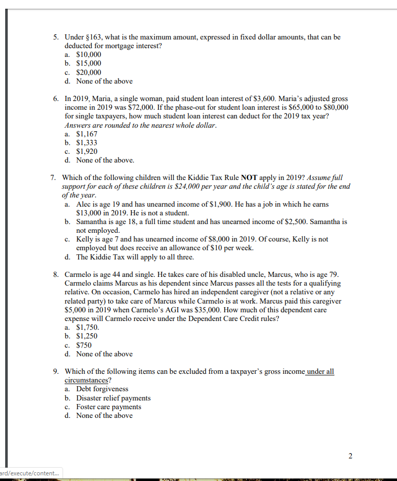  5. Under $163, what is the maximum amount, expressed in fixed