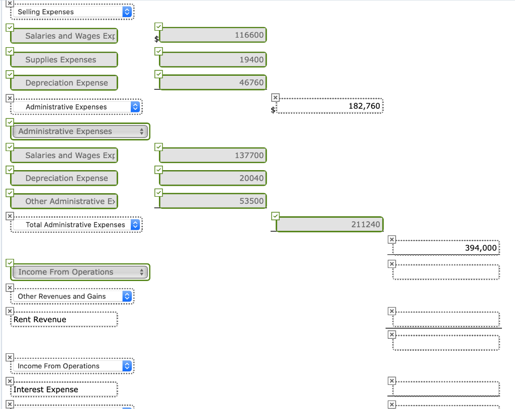 (as the correct ones shown in green) Exercise 4-07 a-b a The