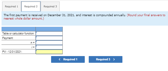 and assuming a 12% annual Interest rate, determine the present value on