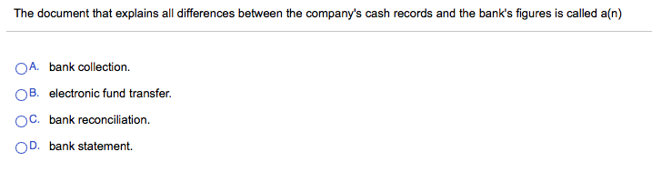 collections to customer accounts receivable. Her company has weak The document that