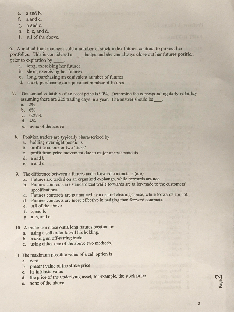  e. a and b. f. a and c. g. b and