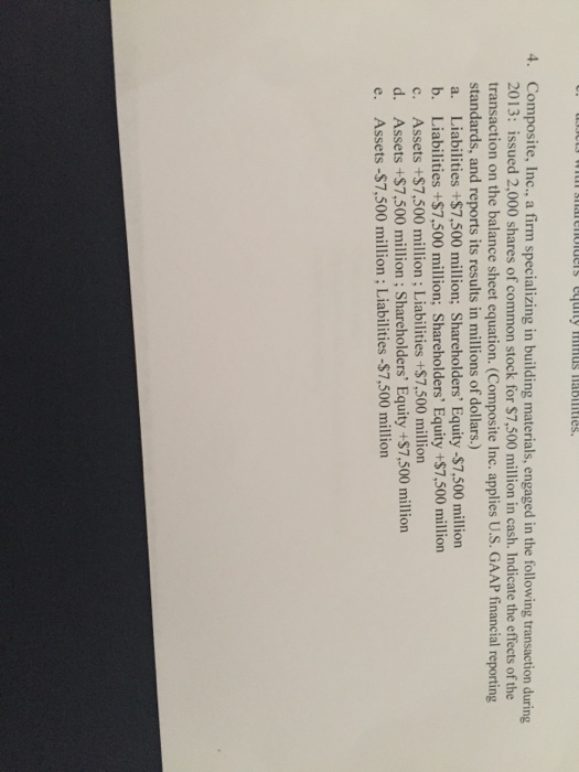  4. Composite, Inc., a firm specializing in building materials, engaged in