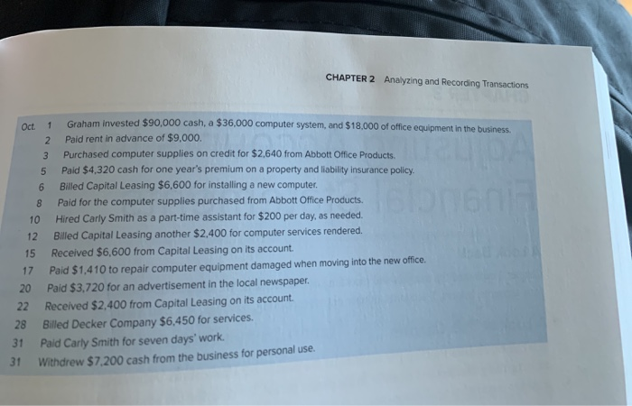 chapter and continues in Chapters 3, 4, and 5. Because On October
