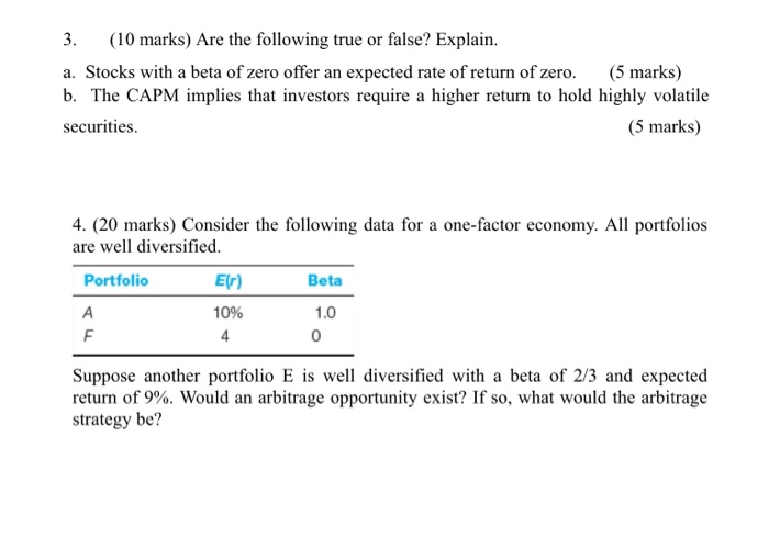  3. (10 marks) Are the following true or false? Explain. a.