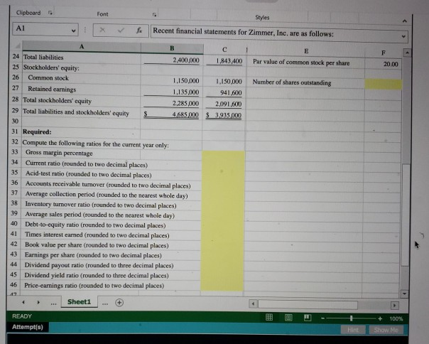 that managers use to assess liquidity, 2. Compute and interpret financial ratios