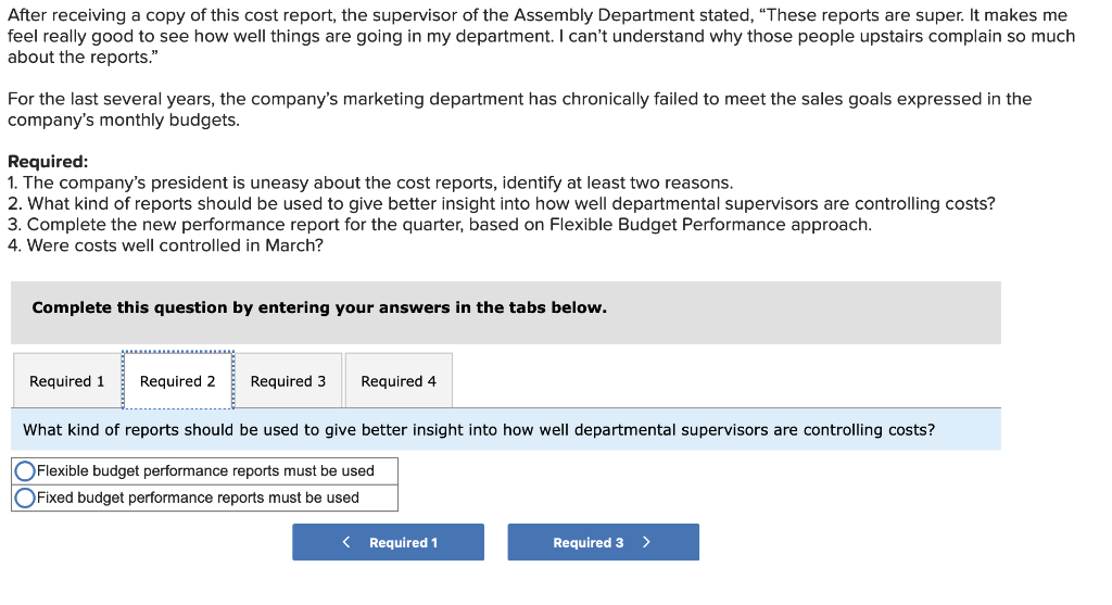 comprehensive budgeting system for planning and control purposes. While departmental supervisors have