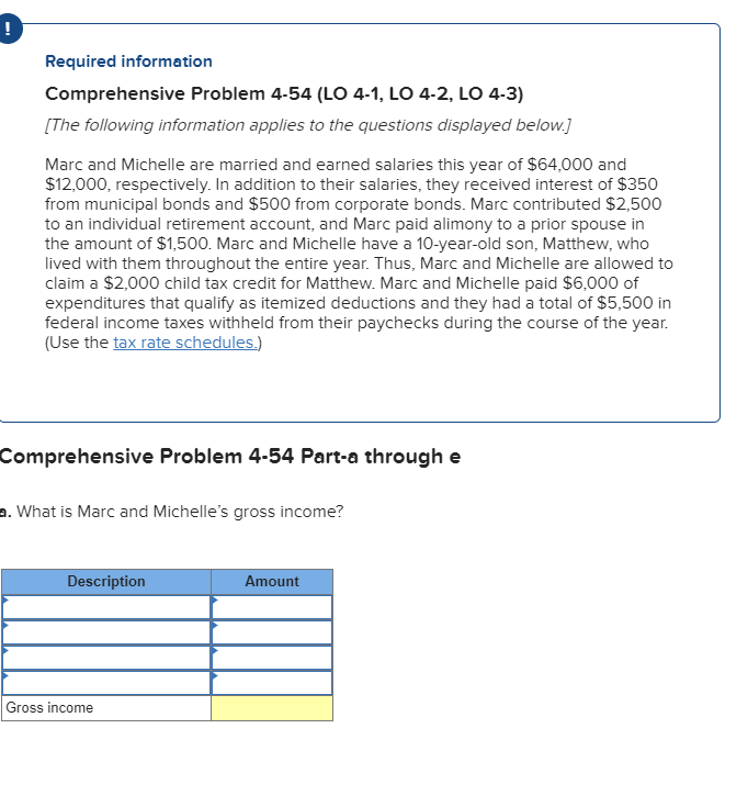  Required information Comprehensive Problem 4-54 (LO 4-1, LO 4-2, LO 4-3)