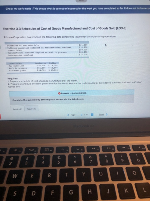  Check my work mode : This shows what is correct or