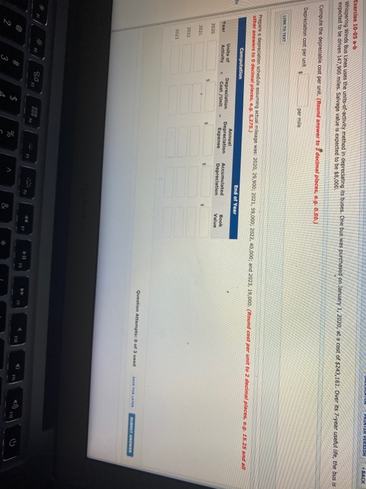  PRINVER VERSION MACK Exercise 10-05 a-b Whispering Winds Businesses the units-of-activity