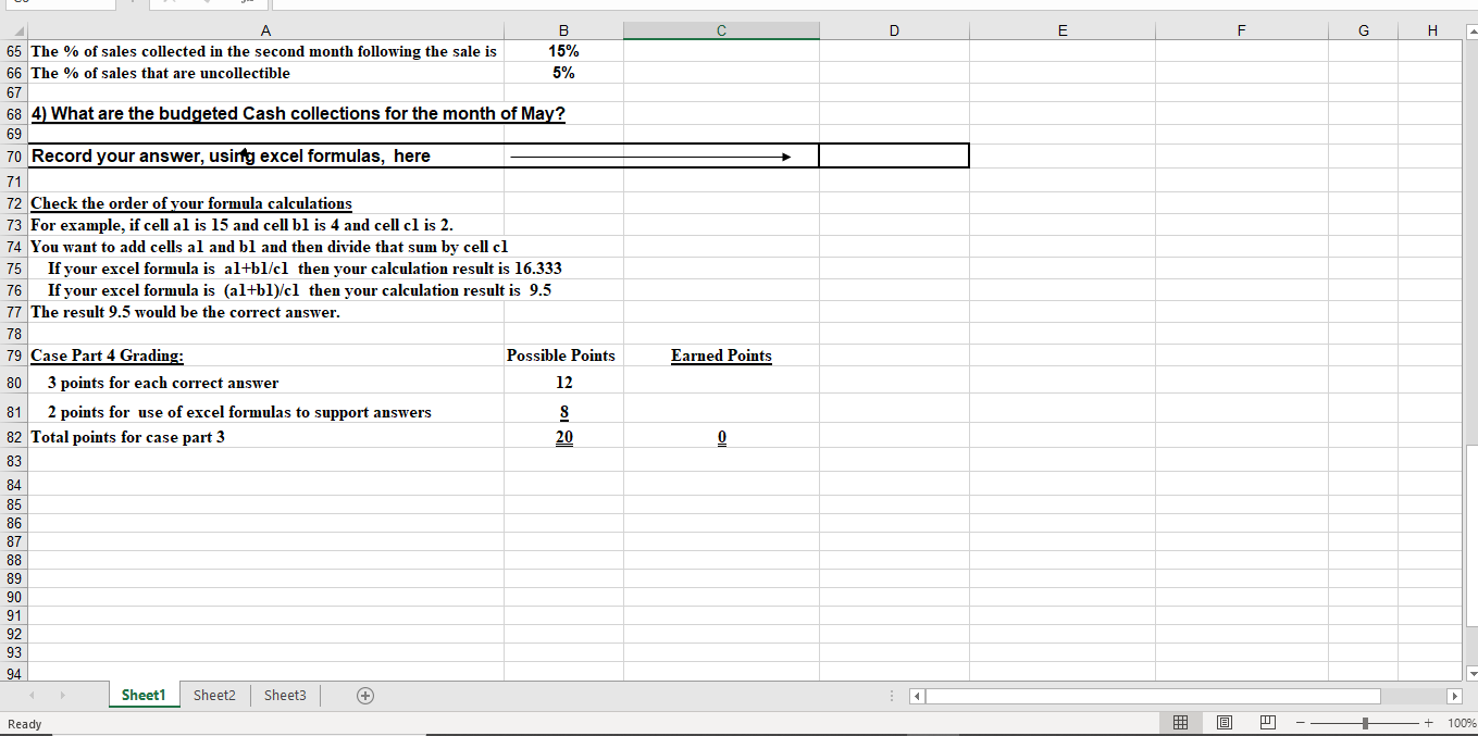 purchased for next year? 3) What is the Budgeted Revenues for next