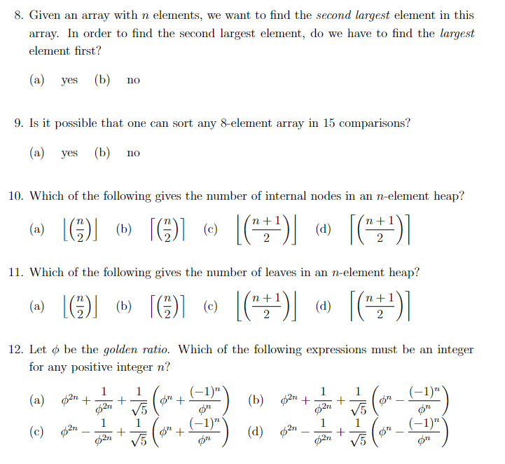 one can always use 3 comparisons to determine an element that is