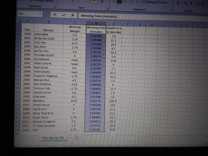 Determine the standart deviation of the variable winning time and payoff?