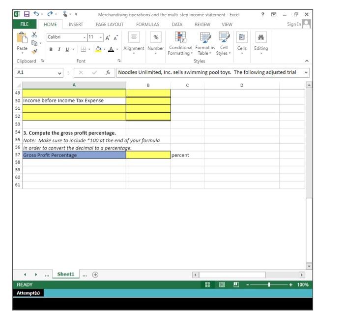 asked you to prepare an Income Statement for the month ended January