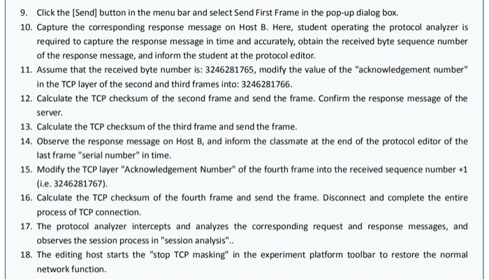 protocol analyzer should cooperate tacitly, and some steps (such as calculating the