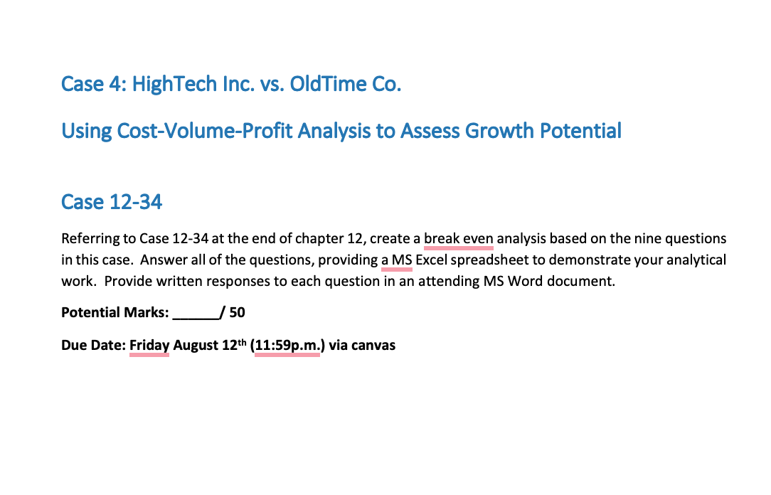  create a break-even analysis based on the nine questions in this