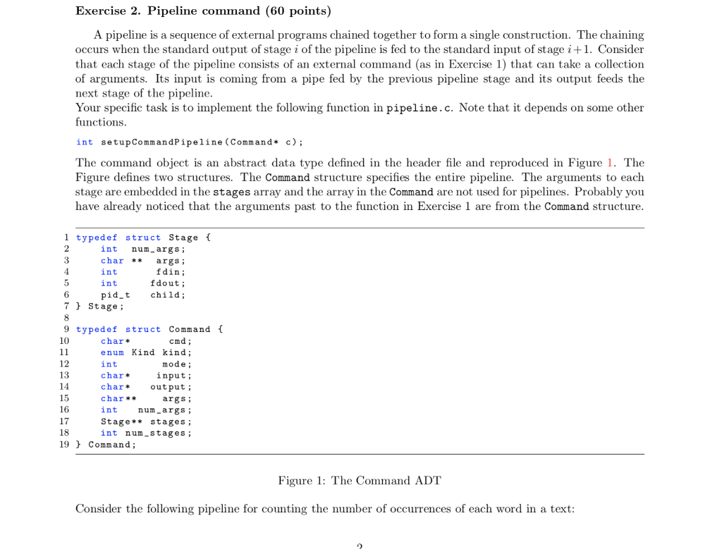  Looking to get an implementation for the spawnStage and setupCommandPipeline using