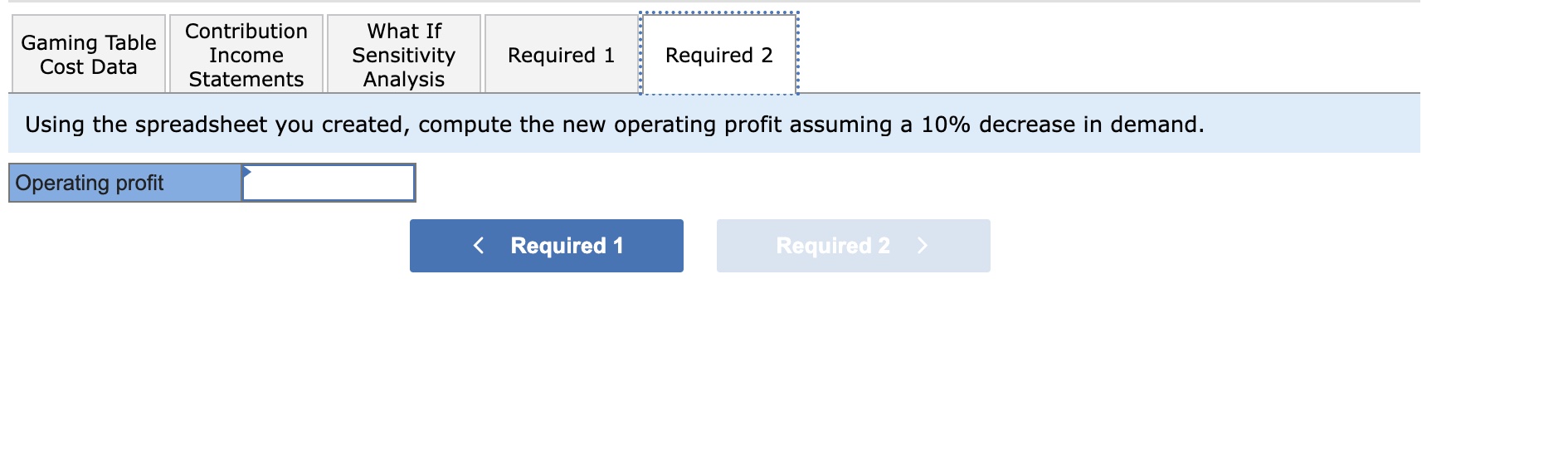 Income Statements and What-If Sensitivity Analysis as a guide. Assume that two-thirds