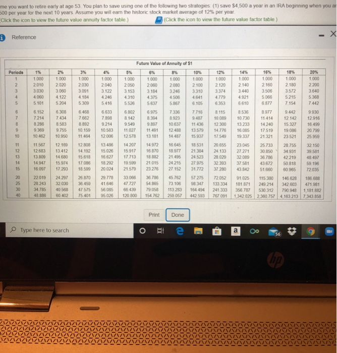 confusing me E12-22A (similar to) Question Help Assume you want to retire