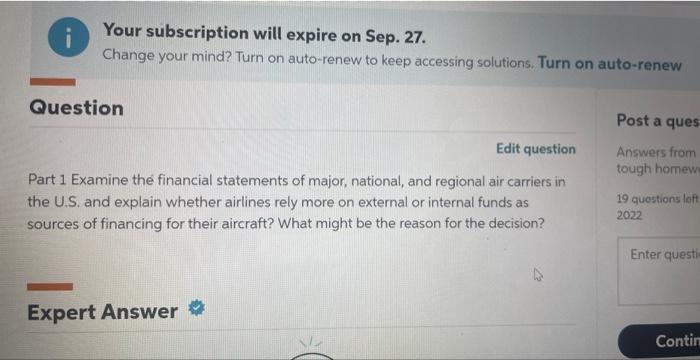  Your subscription will expire on Sep. 27. Change your mind? Turn