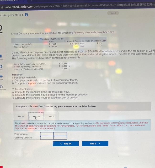 been set: During March, the company purchased direct materials at a cost