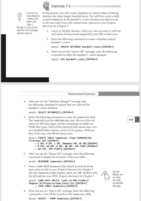  Exercise 7-1 If you do notIn this project, you will create