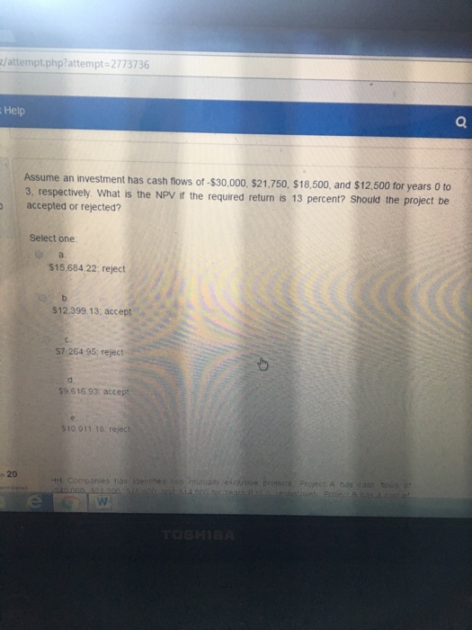 produce cash inflows of $5.100 a year for 3 years. The project