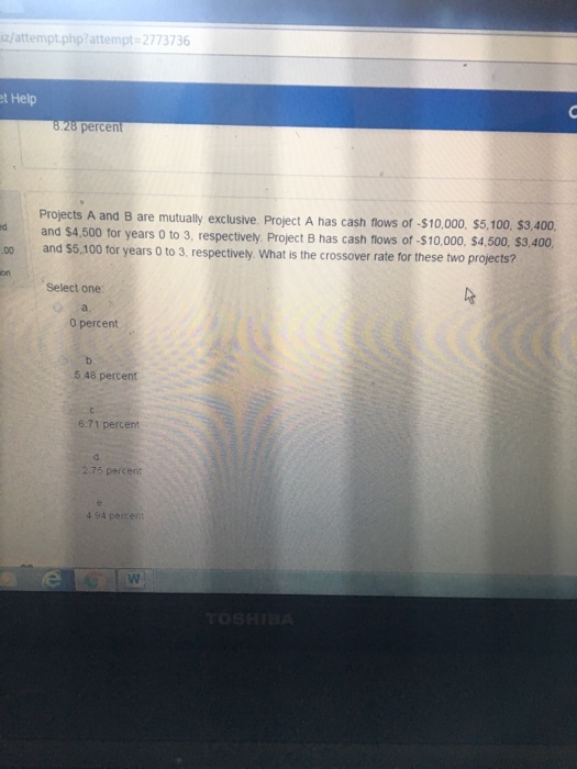 has required rate of return of 14 percent and an initial cost