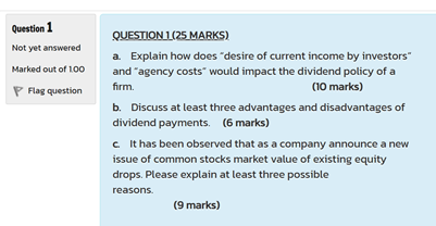  Please use your own word to answer. Question 1 Not yet