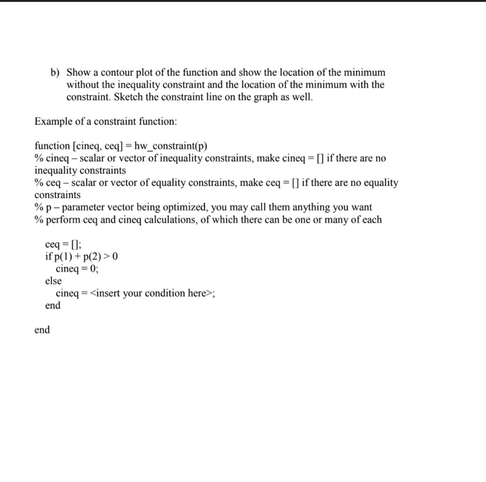 2. Problem 2) Unconstrained optimization of two variables 30 points Replace the