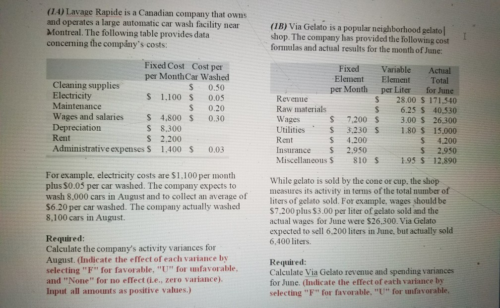  This is ONE question divided into two parts. Please do not