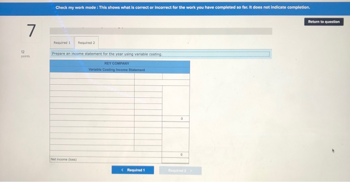 of $219 per unit. Data for its single product for its first