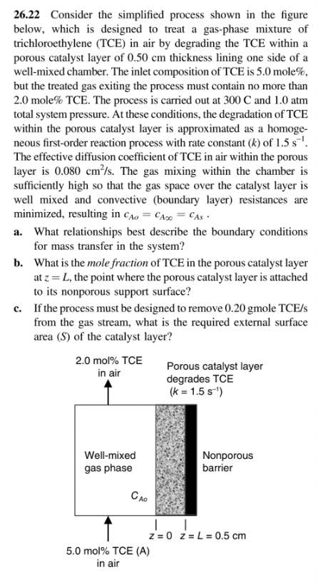 26.22 Consider the simplified process shown in the figure below, which